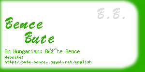 bence bute business card